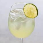 close-up photo of a margarita wine spritzer