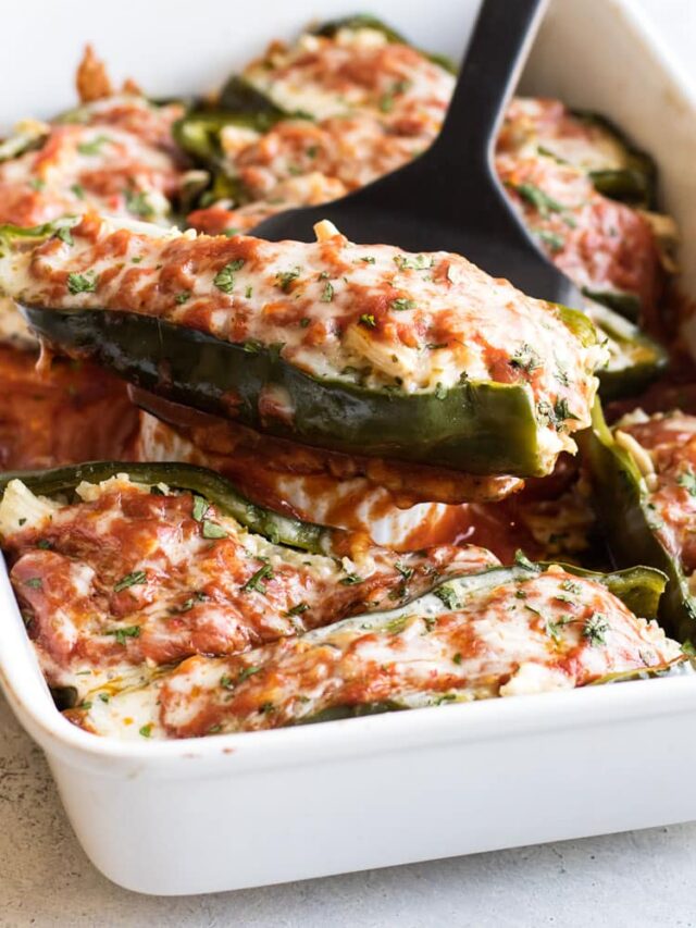 Easy Stuffed Poblano Peppers