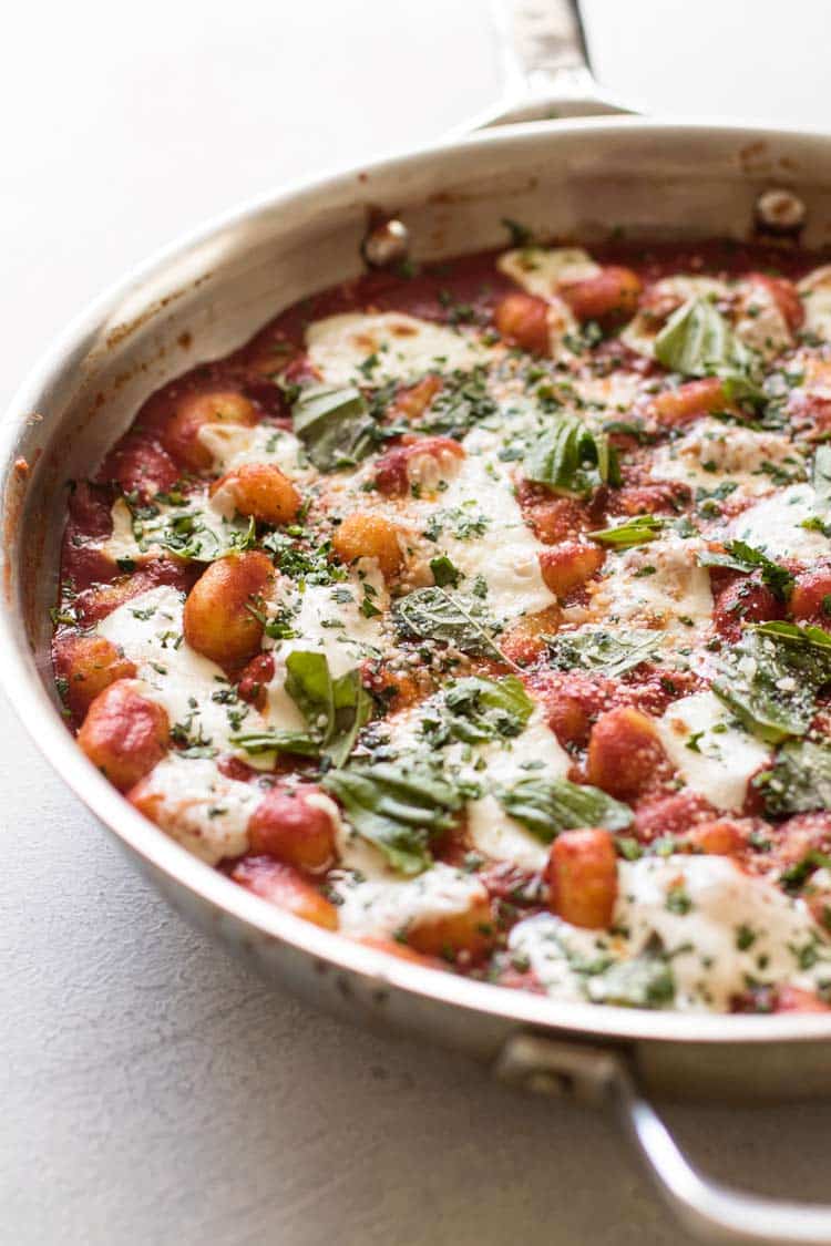 Gnocchi Alla Sorrentina (Baked Gnocchi With Tomato and Mozzarella