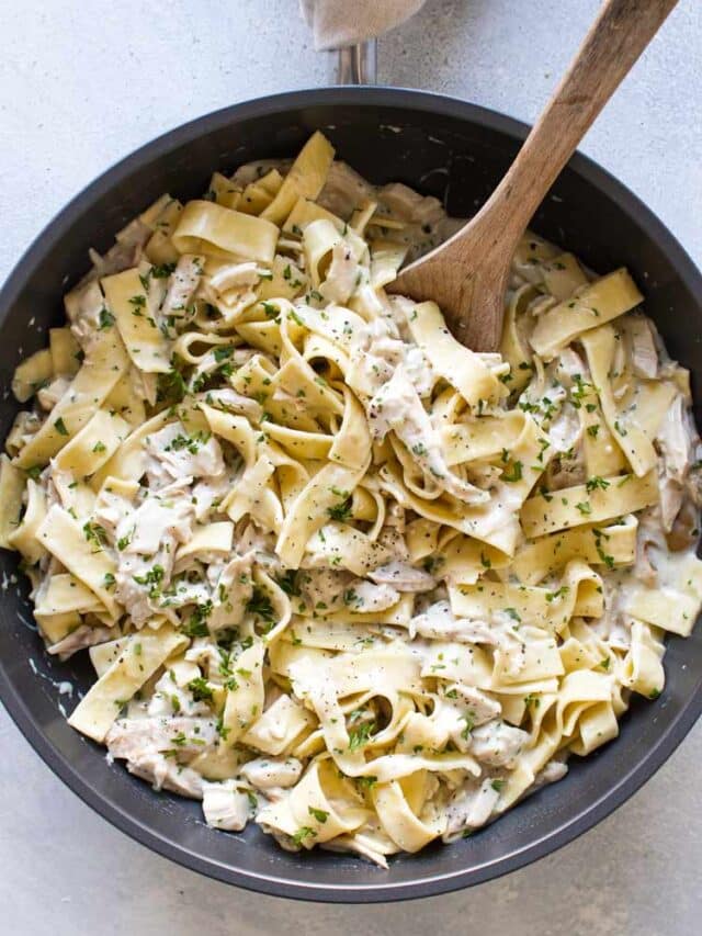 chicken and noodles.