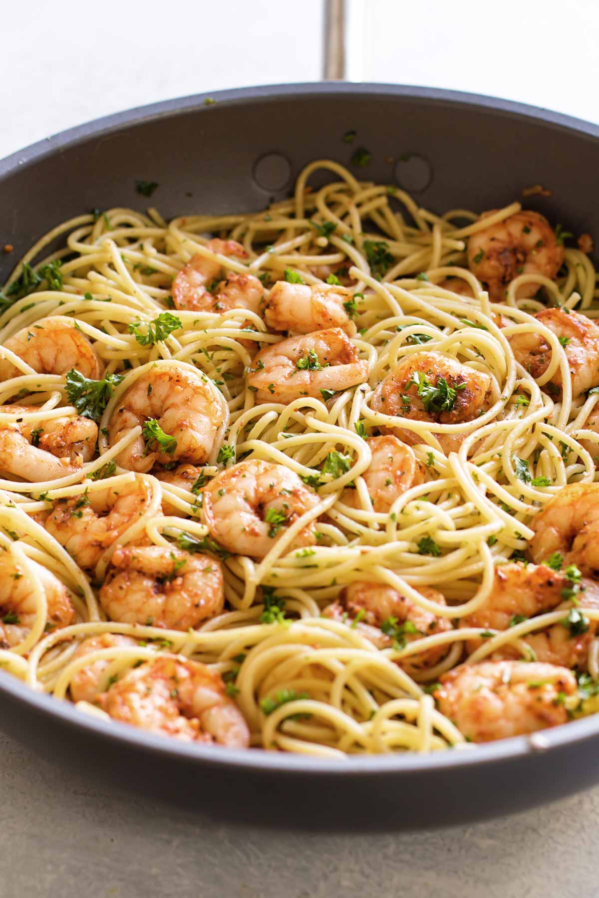 close-up photo of a pan of pasta