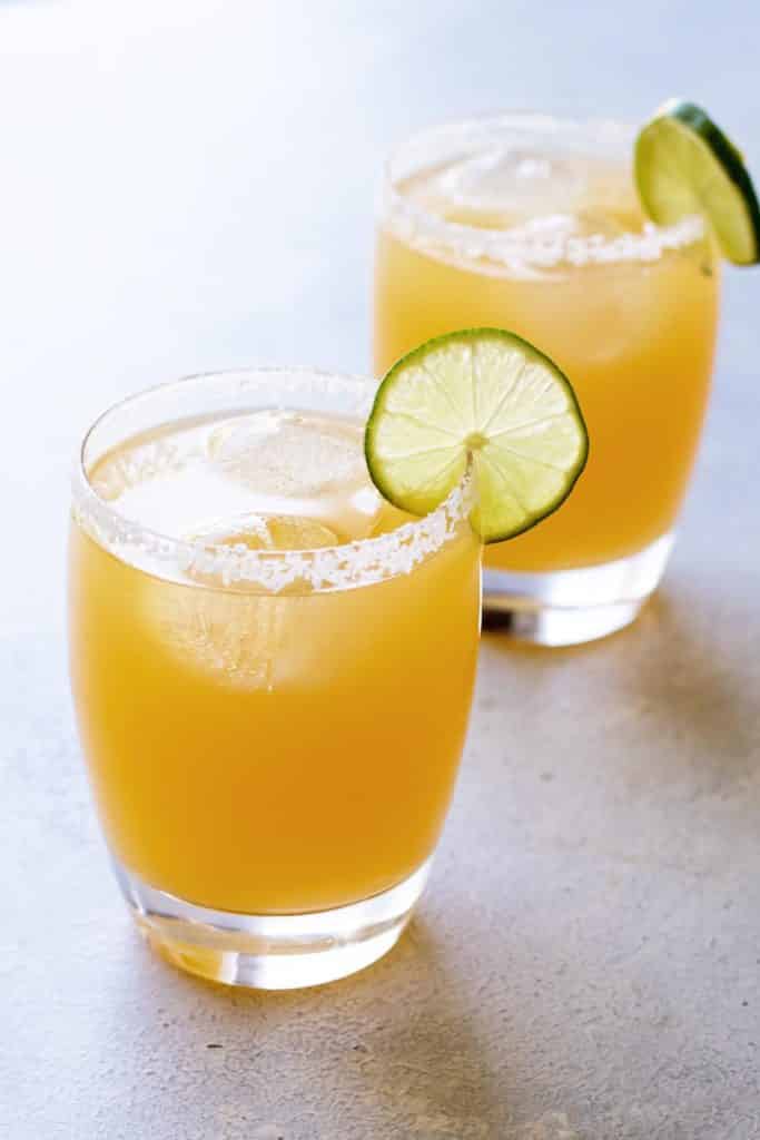 photo of a two citrus margaritas