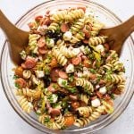 italian pasta salad in a bowl