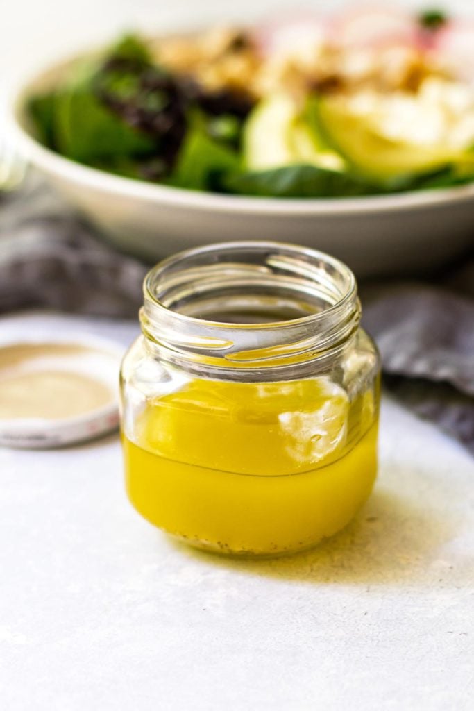 photo of the dressing in a small jar