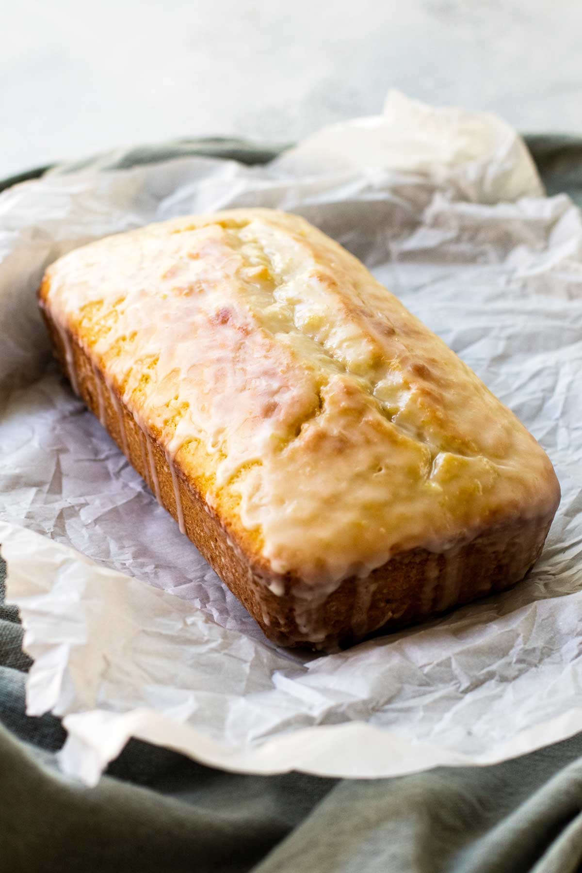 Photo of a loaf of lemon bread