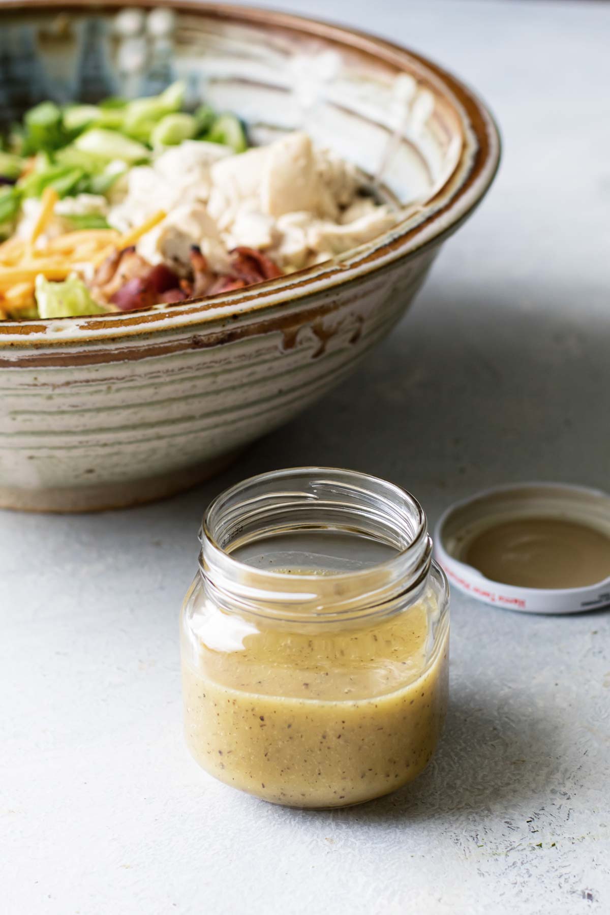 photo of the dressing in a jar