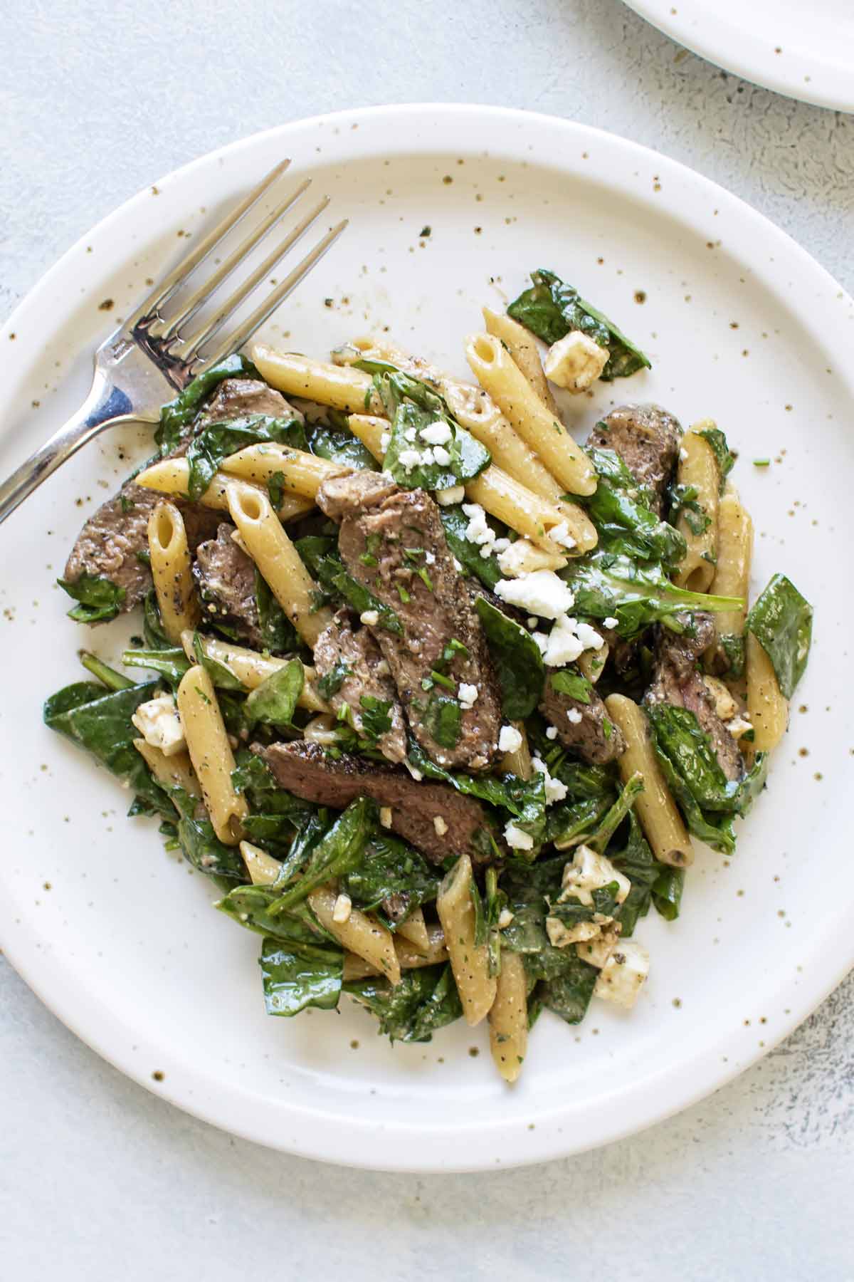 Pasta with Steak and Spinach - Girl Gone Gourmet