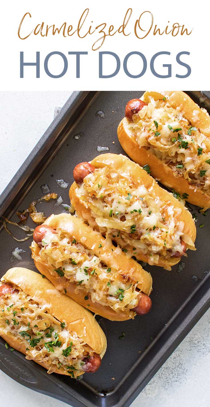 french onion hot dogs