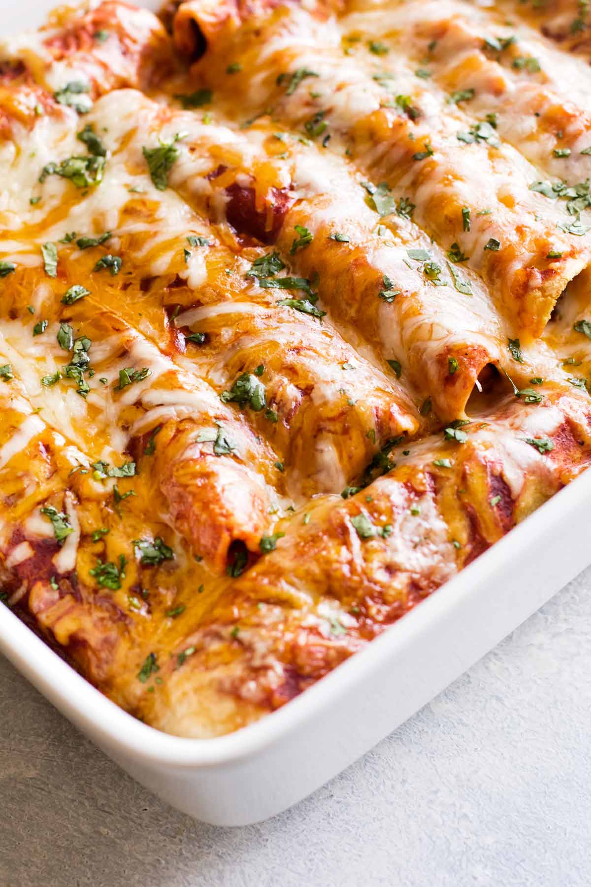 a pan of enchiladas