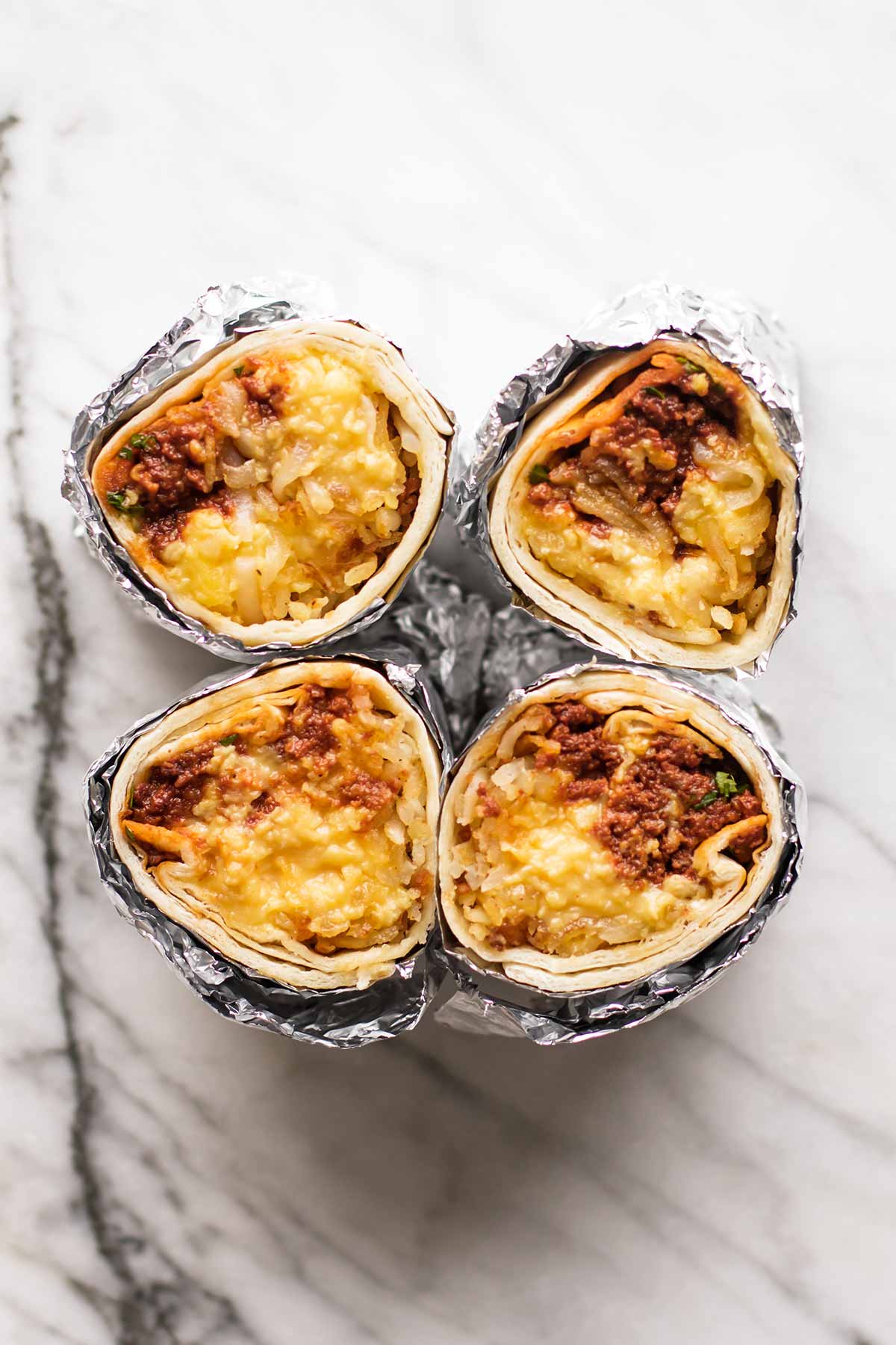 Chorizo Breakfast Burritos