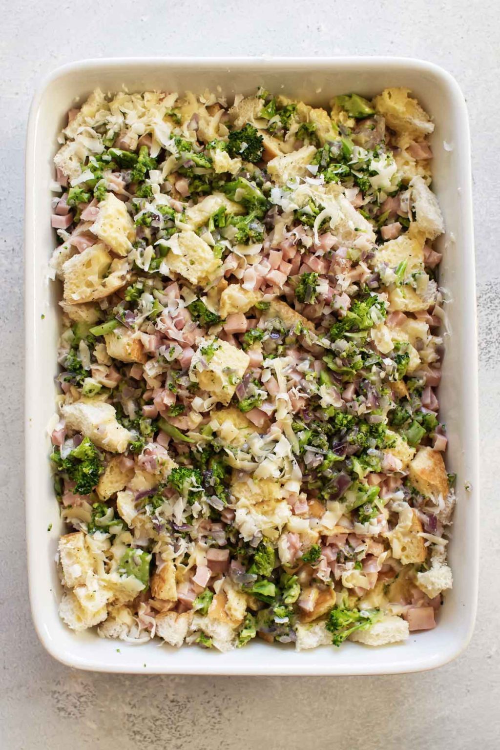 Ham and Broccoli Breakfast Strata - Girl Gone Gourmet