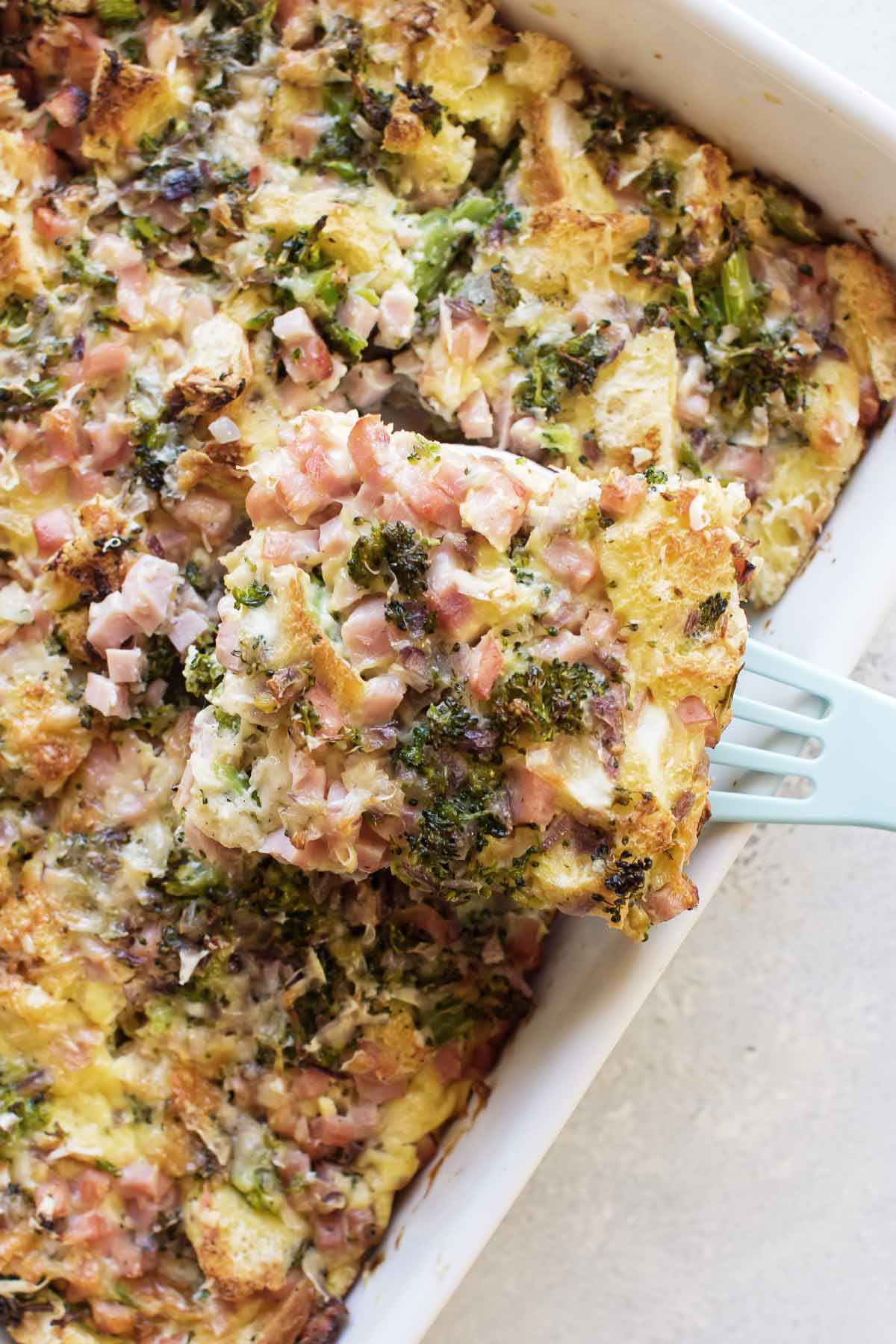 Ham and Broccoli Breakfast Strata