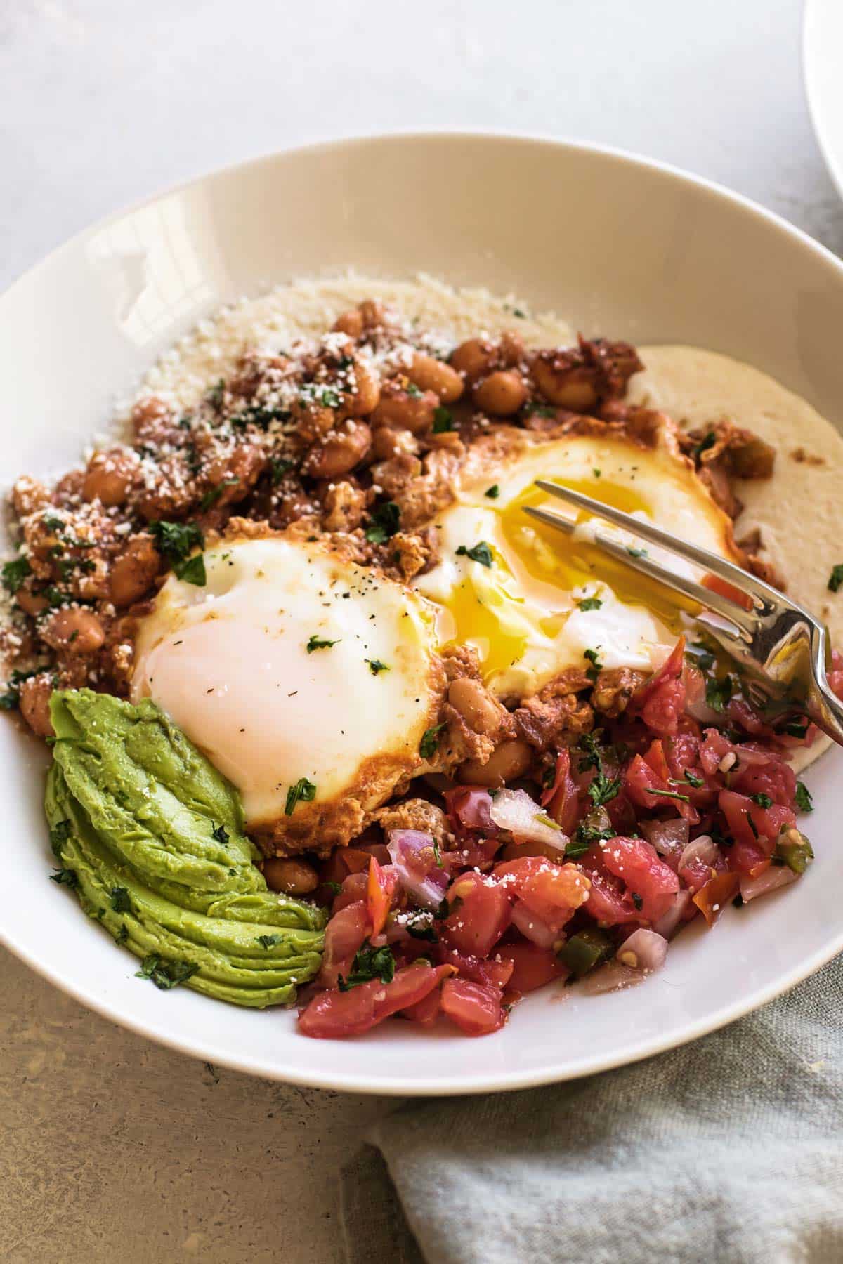 the final dish in a bowl.