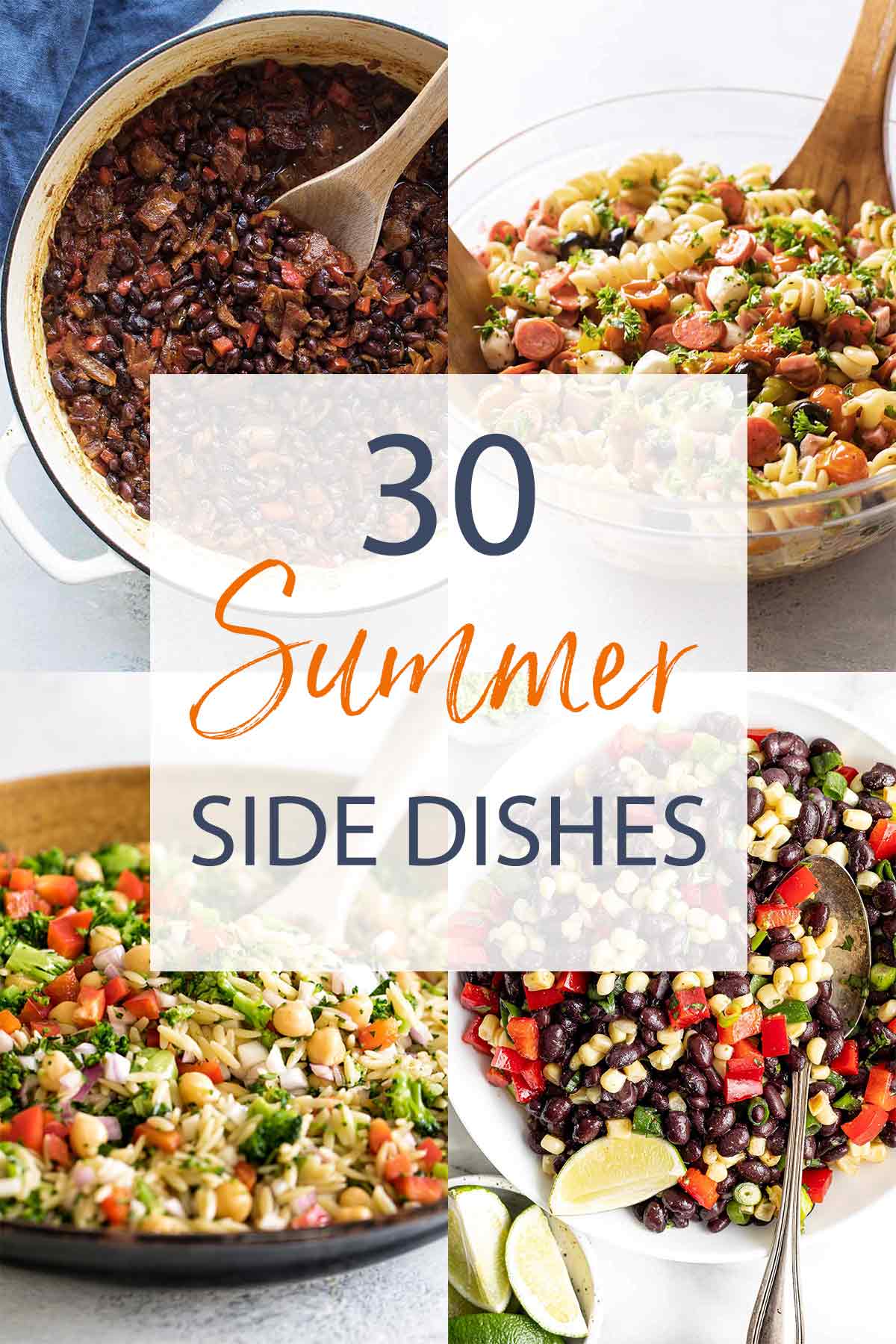 summer side dishes photo collage