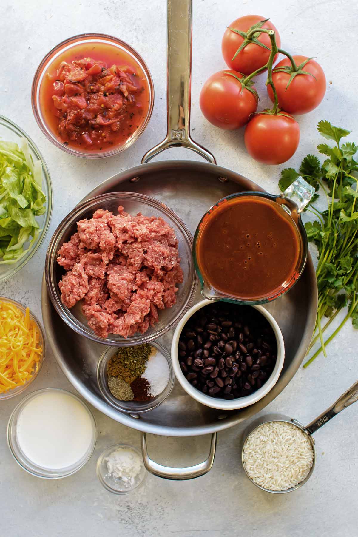 ingredients for the recipe.