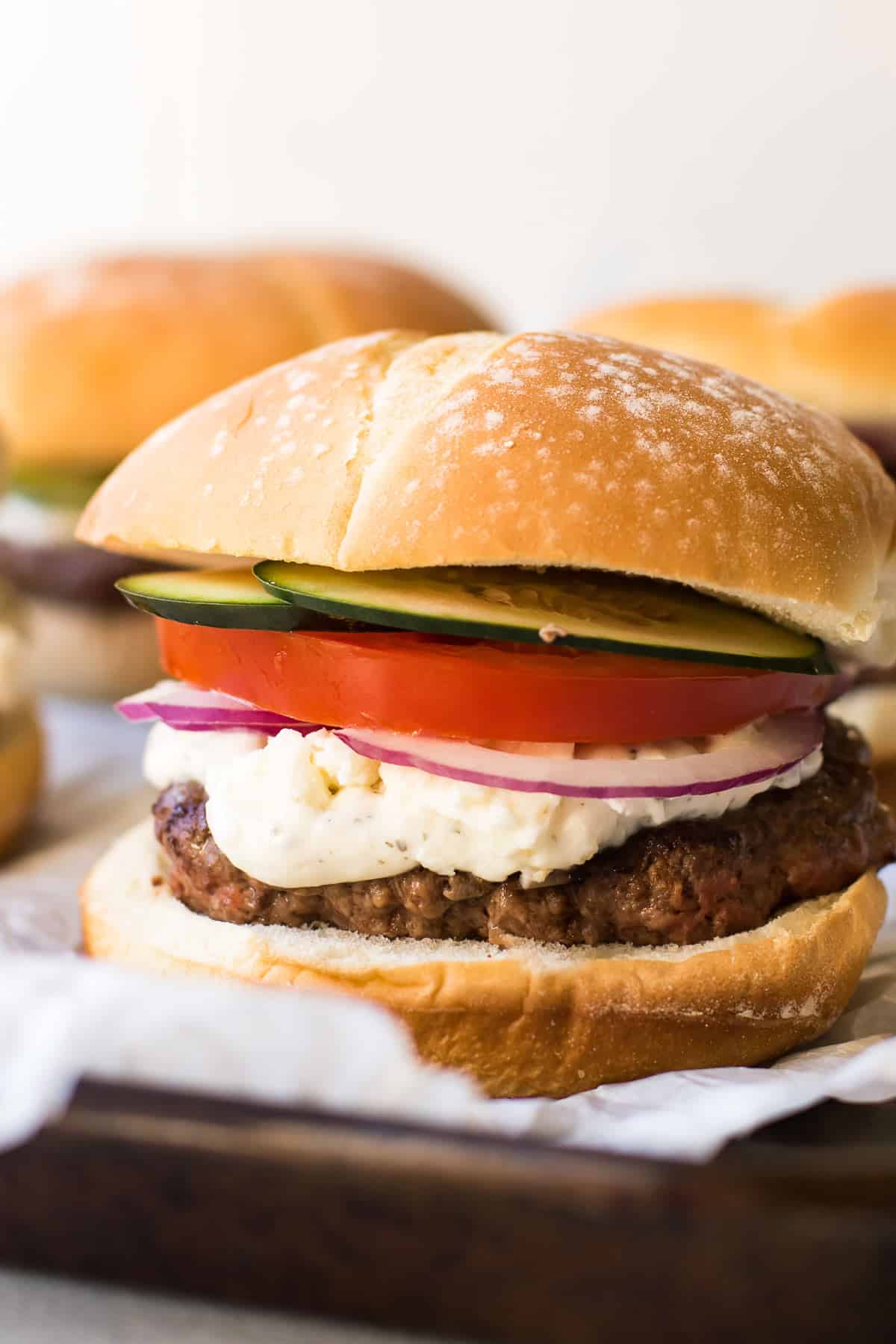 lamb burgers.