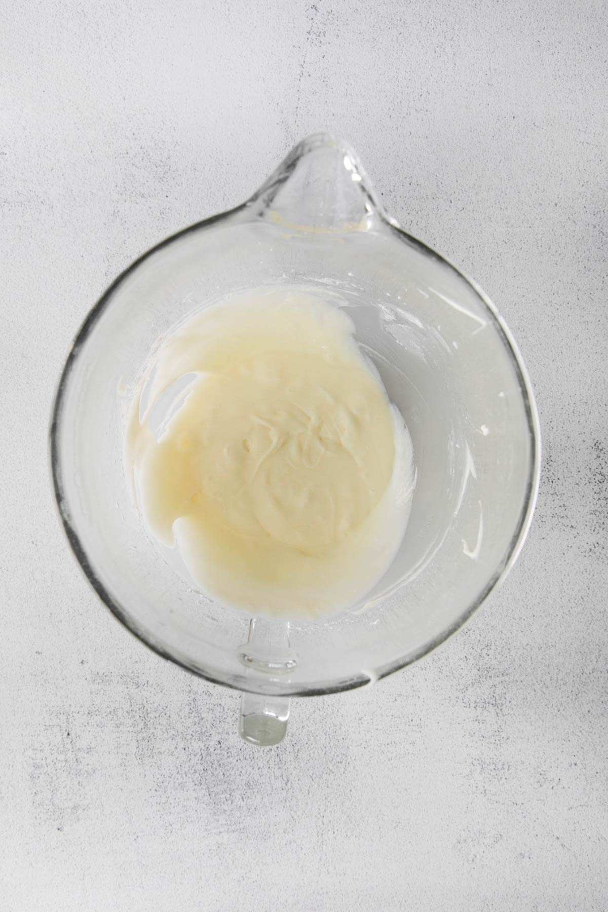 the icing in a bowl.