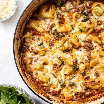 One-Pan Baked Tortellini