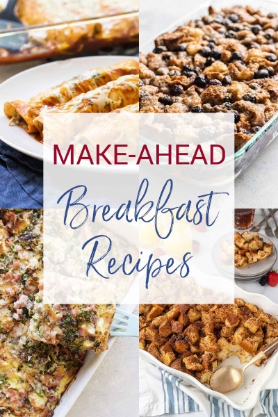 breakfast recipes collage.