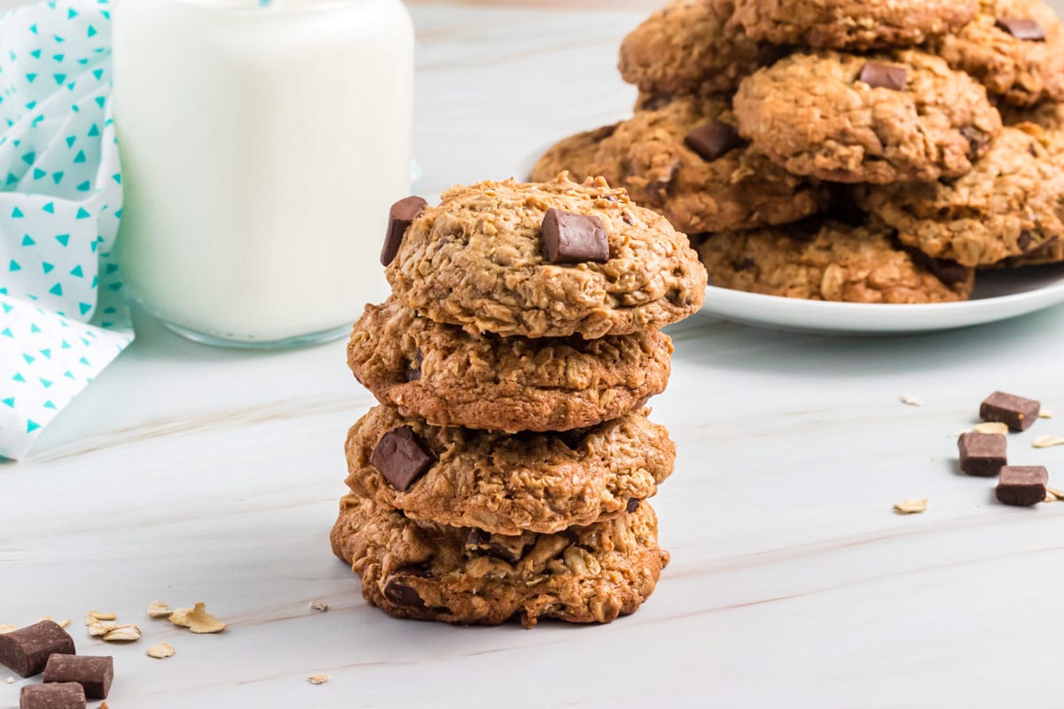 a stack of cookies.