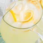 a pitcher of vodka lemonade.