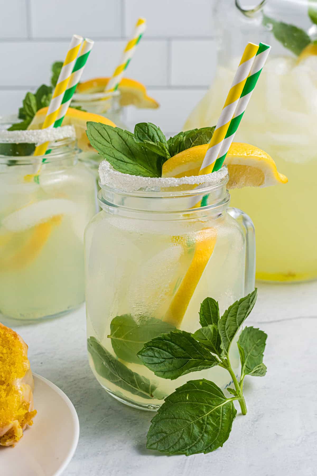 a glass of spiked lemonade.