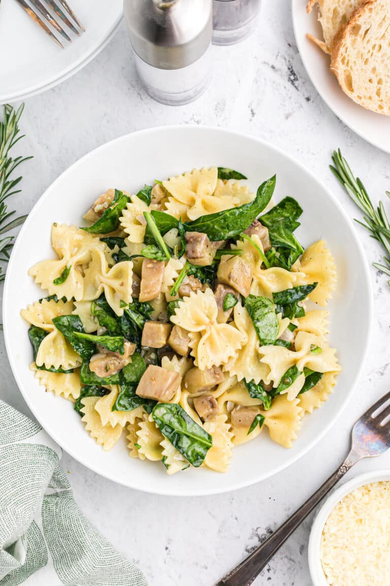 Eggplant with Buttery Rosemary Pasta