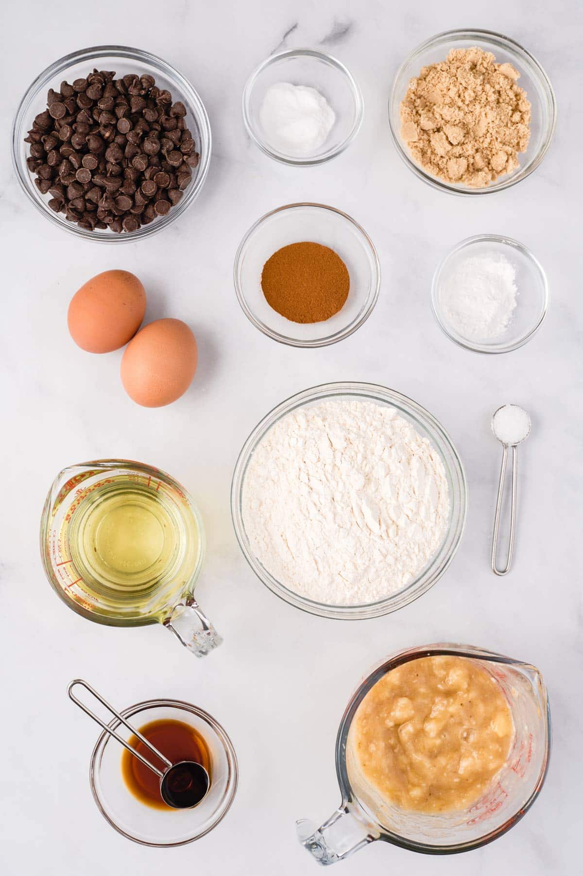 ingredients for the muffins.