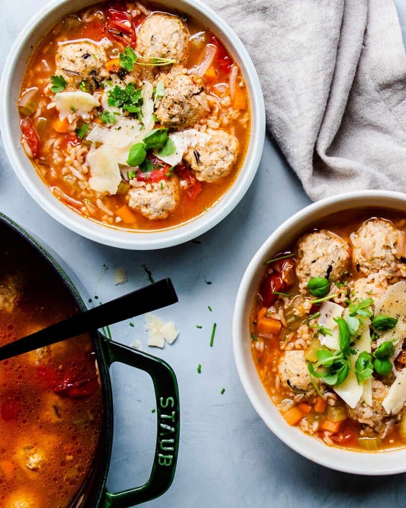 Meatball Wild Rice Soup Girl Gone Gourmet