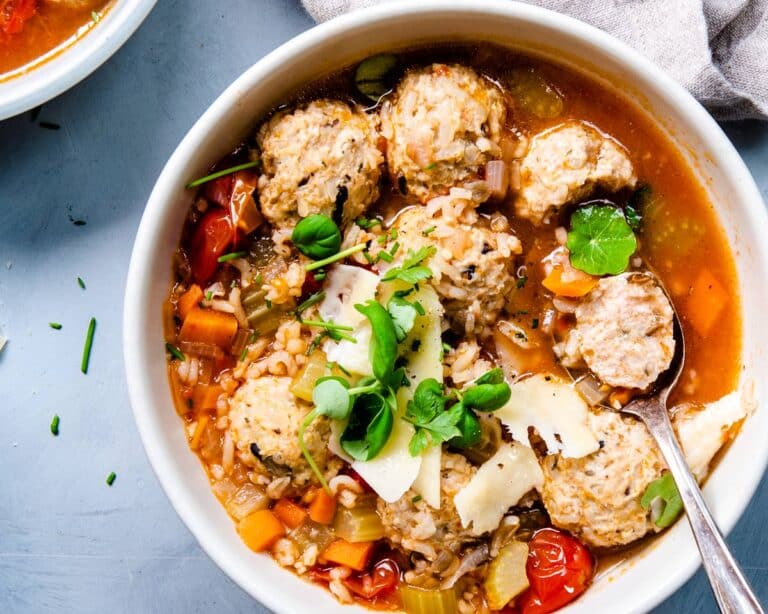 Meatball Wild Rice Soup Girl Gone Gourmet