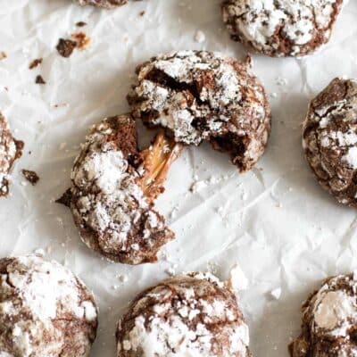 Rolo Chocolate Crackle Cookies