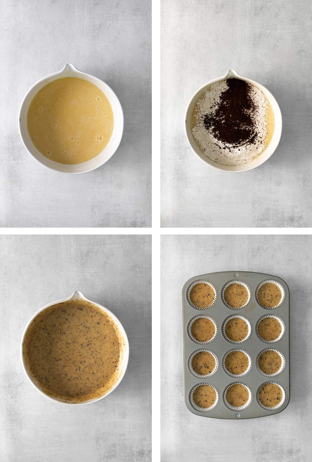 how to make the cupcake batter.