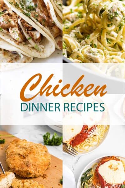 chicken recipes photo collage.