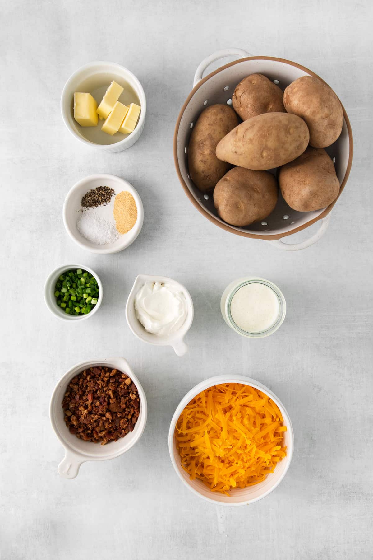 ingredients for potato casserole.