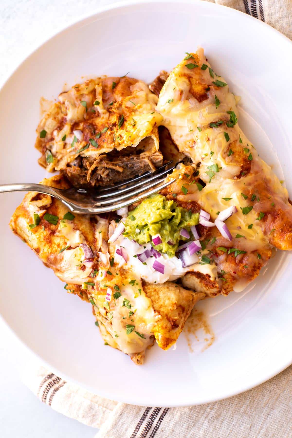 plate of enchiladas.