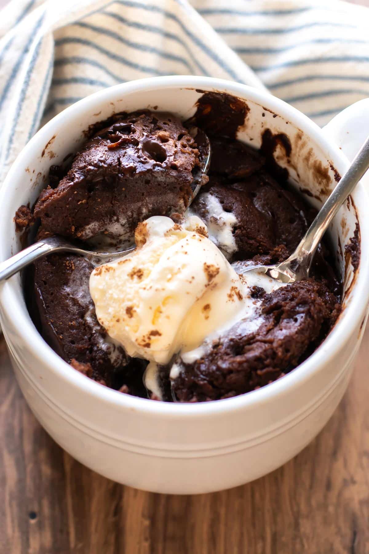 This Chocolate Mug Cake is a 5-minute dessert that's rich, chocolaty, and perfect with a scoop of vanilla ice cream on top. It's the best treat when you're craving something sweet.