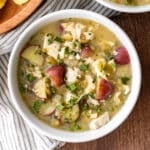 a bowl of green chile stew.