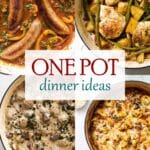 one pot meals photo collage.