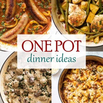 one pot meals photo collage.