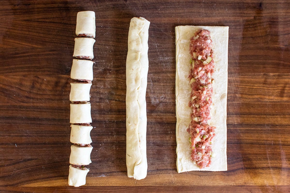sausage rolls process.