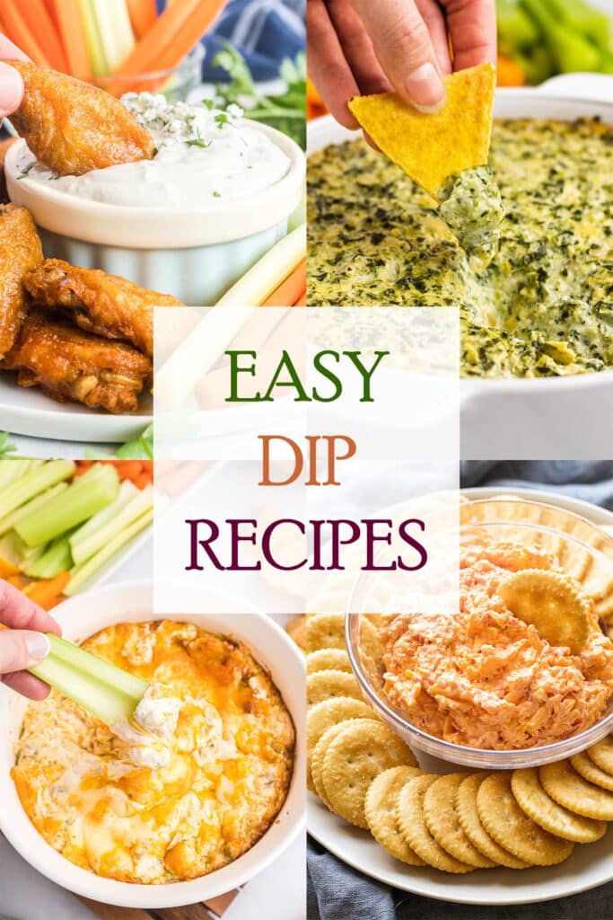 easy dips photo collage.