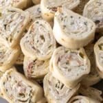 a stack of tortilla pinwheels.