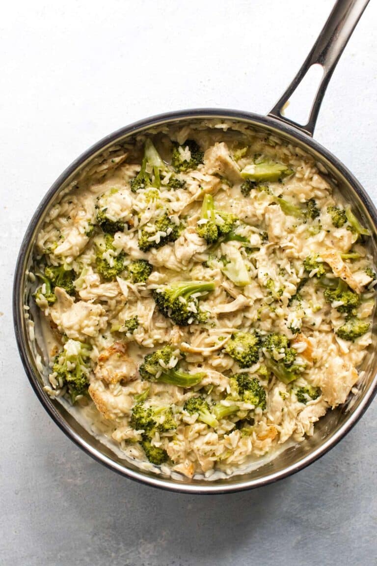 a pan of chicken and rice.