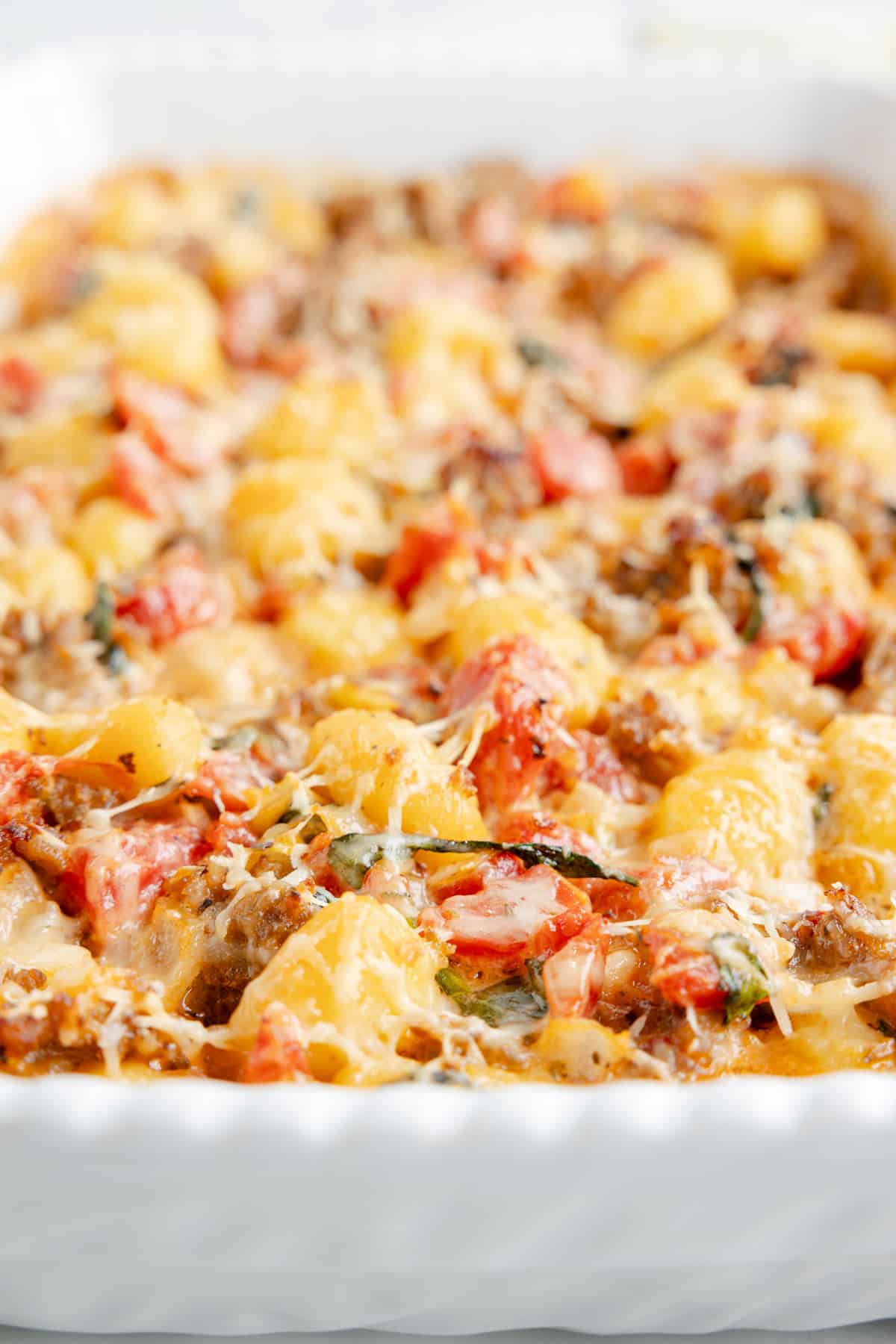 Baked Italian Sausage Gnocchi - Girl Gone Gourmet
