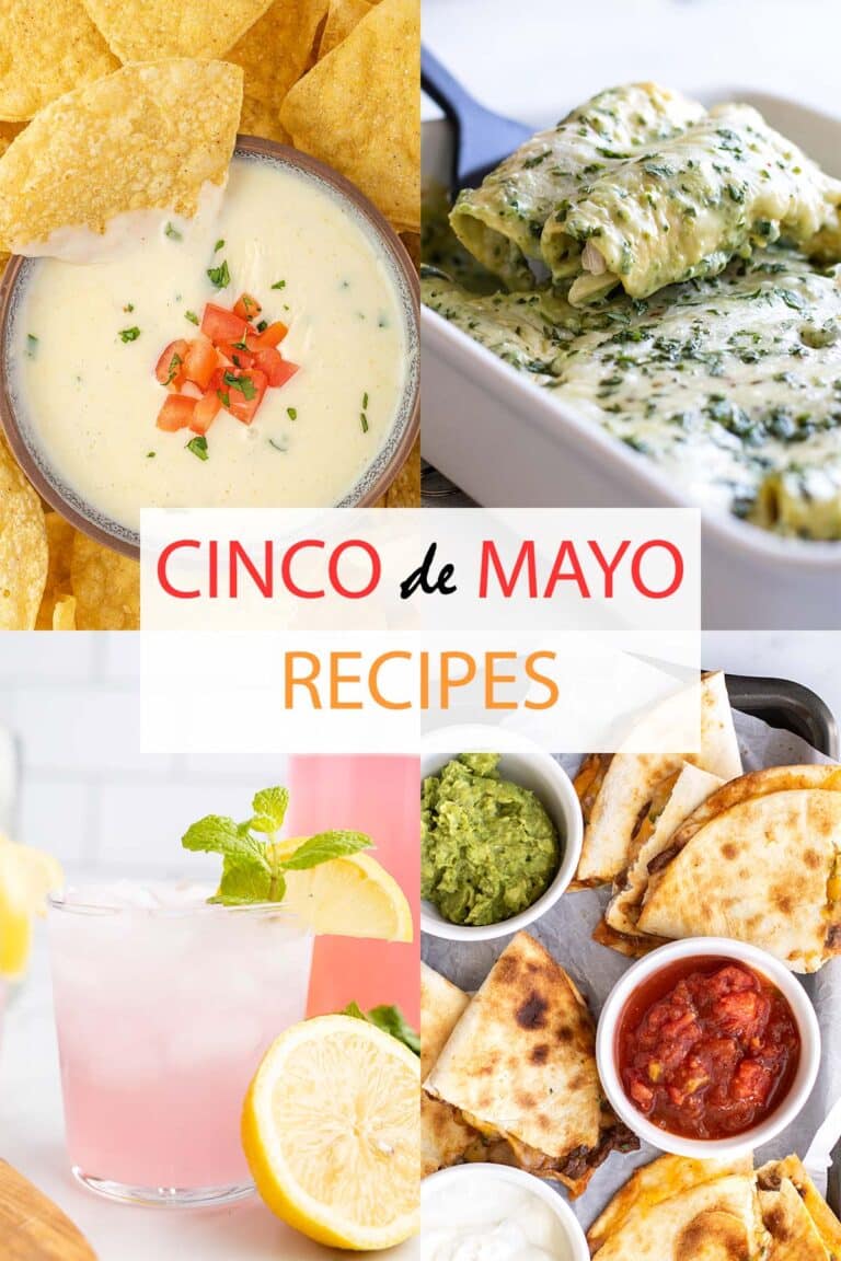 cinco de mayo recipe photo collage.