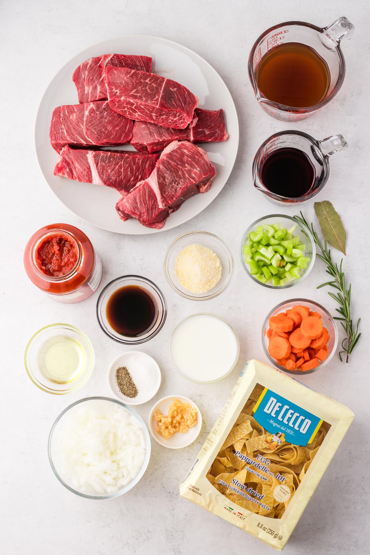 ingredients for the recipe.