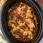 the pasta and sauce in a slow cooker.
