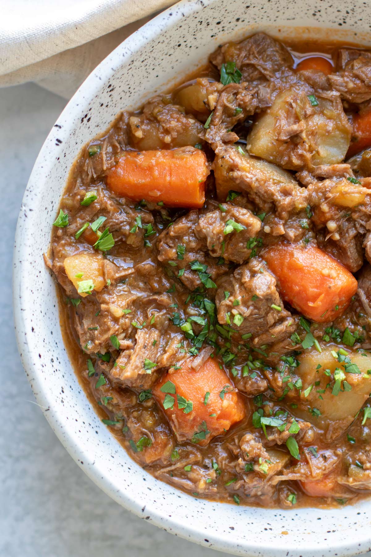 a bowl of the finished dish.