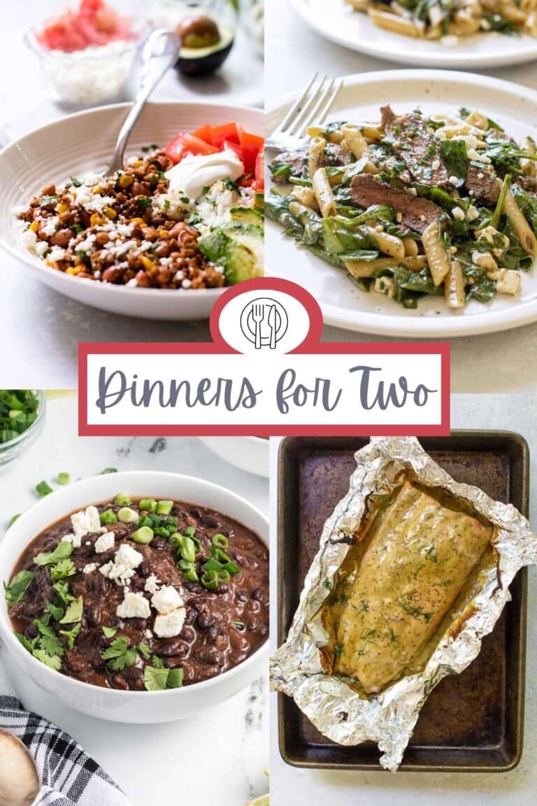 dinners for two photo collage.