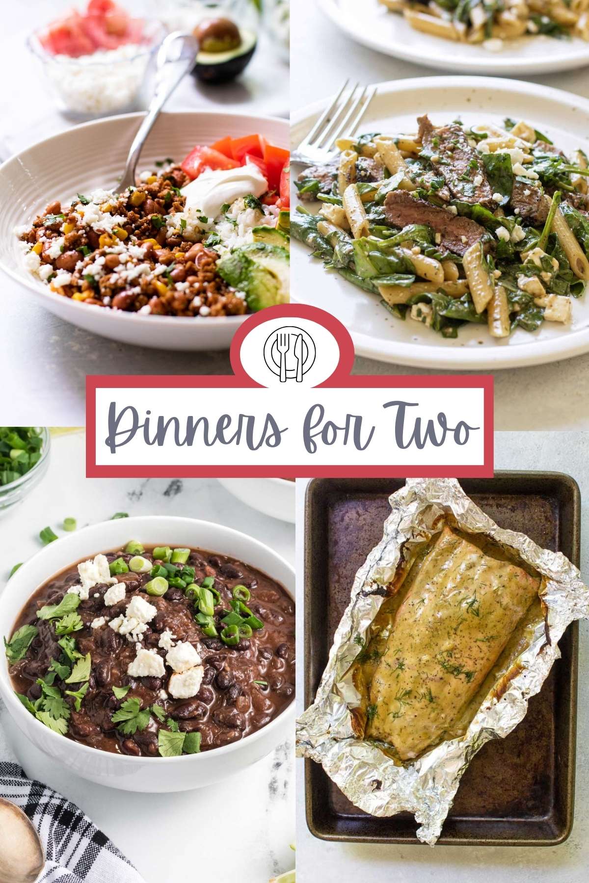 dinners for two photo collage.